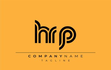 HRP Yaratıcı Eşsiz Modern Harf Logosu Tasarımı. Benzersiz bir harf dizaynına sahip stilize logo, soyut minimalist estetik ve modern cazibe sunar.
