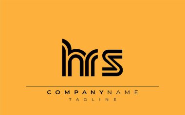 HRS Yaratıcı Eşsiz Modern Harf Logosu Tasarımı. Benzersiz bir harf dizaynına sahip stilize logo, soyut minimalist estetik ve modern cazibe sunar.
