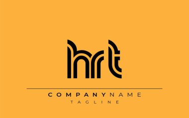 HRT Yaratıcı Eşsiz Modern Harf Logosu Tasarımı. Benzersiz bir harf dizaynına sahip stilize logo, soyut minimalist estetik ve modern cazibe sunar.