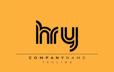 HRY Yaratıcı Eşsiz Modern Harf Logosu Tasarımı. Benzersiz bir harf dizaynına sahip stilize logo, soyut minimalist estetik ve modern cazibe sunar.