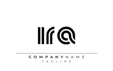IRA Yaratıcı Eşsiz Modern Harf Logosu Tasarımı. Benzersiz bir harf dizaynına sahip stilize logo, soyut minimalist estetik ve modern cazibe sunar.