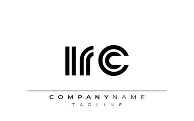 IRC Yaratıcı Eşsiz Modern Harf Logosu Tasarımı. Benzersiz bir harf dizaynına sahip stilize logo, soyut minimalist estetik ve modern cazibe sunar.