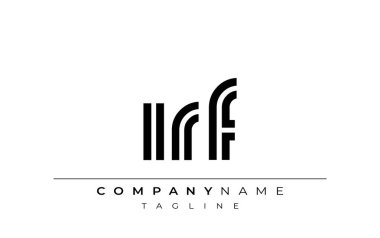 IRF Yaratıcı Eşsiz Modern Harf Logosu Tasarımı. Benzersiz bir harf dizaynına sahip stilize logo, soyut minimalist estetik ve modern cazibe sunar.