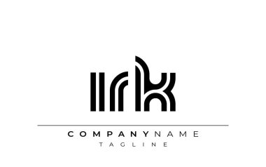 IRK Yaratıcı Eşsiz Modern Harf Logosu Tasarımı. Benzersiz bir harf dizaynına sahip stilize logo, soyut minimalist estetik ve modern cazibe sunar.
