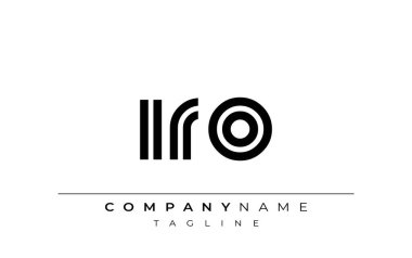 IRO Yaratıcı Eşsiz Modern Harf Logosu Tasarımı. Benzersiz bir harf dizaynına sahip stilize logo, soyut minimalist estetik ve modern cazibe sunar.