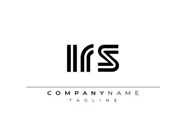 IRS Yaratıcı Eşsiz Modern Harf Logosu Tasarımı. Benzersiz bir harf dizaynına sahip stilize logo, soyut minimalist estetik ve modern cazibe sunar.