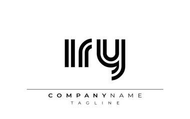 IRY Yaratıcı Eşsiz Modern Harf Logosu Tasarımı. Benzersiz bir harf dizaynına sahip stilize logo, soyut minimalist estetik ve modern cazibe sunar.
