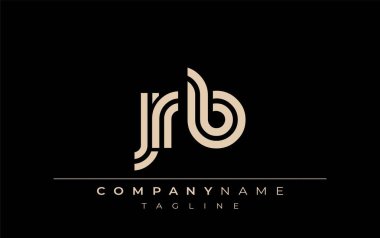 JRB Yaratıcı Eşsiz Modern Harf Logosu Tasarımı. Benzersiz bir harf dizaynına sahip stilize logo, soyut minimalist estetik ve modern cazibe sunar.
