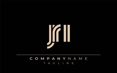JRI Yaratıcı Eşsiz Modern Harf Logosu Tasarımı. Benzersiz bir harf dizaynına sahip stilize logo, soyut minimalist estetik ve modern cazibe sunar.
