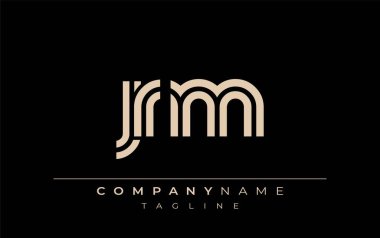 JRM Yaratıcı Eşsiz Modern Harf Logosu Tasarımı. Benzersiz bir harf dizaynına sahip stilize logo, soyut minimalist estetik ve modern cazibe sunar.