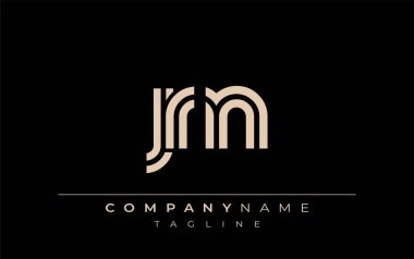 JRN Yaratıcı Eşsiz Modern Harf Logosu Tasarımı. Benzersiz bir harf dizaynına sahip stilize logo, soyut minimalist estetik ve modern cazibe sunar.
