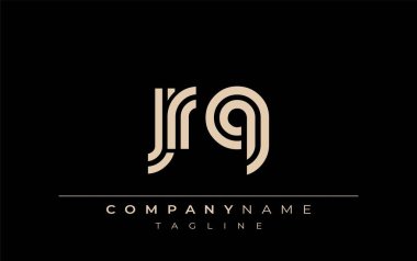 JRQ Yaratıcı Eşsiz Modern Harf Logosu Tasarımı. Benzersiz bir harf dizaynına sahip stilize logo, soyut minimalist estetik ve modern cazibe sunar.