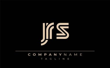 JRS Yaratıcı Eşsiz Modern Harf Logosu Tasarımı. Benzersiz bir harf dizaynına sahip stilize logo, soyut minimalist estetik ve modern cazibe sunar.