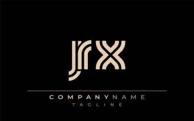 JRX Yaratıcı Eşsiz Modern Harf Logosu Tasarımı. Benzersiz bir harf dizaynına sahip stilize logo, soyut minimalist estetik ve modern cazibe sunar.