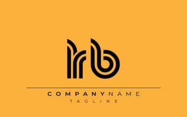 LRB Yaratıcı Eşsiz Modern Harf Logosu Tasarımı. Benzersiz bir harf dizaynına sahip stilize logo, soyut minimalist estetik ve modern cazibe sunar.