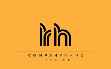 LRH Yaratıcı Eşsiz Modern Harf Logosu Tasarımı. Benzersiz bir harf dizaynına sahip stilize logo, soyut minimalist estetik ve modern cazibe sunar.