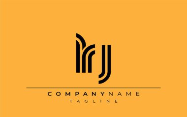 LRJ Yaratıcı Eşsiz Modern Harf Logosu Tasarımı. Benzersiz bir harf dizaynına sahip stilize logo, soyut minimalist estetik ve modern cazibe sunar.