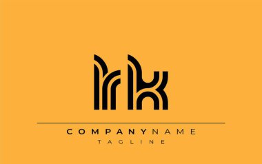 LRK Yaratıcı Eşsiz Modern Harf Logosu Tasarımı. Benzersiz bir harf dizaynına sahip stilize logo, soyut minimalist estetik ve modern cazibe sunar.