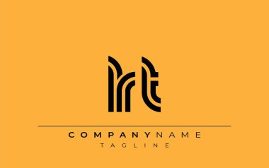 LRT Yaratıcı Eşsiz Modern Harf Logosu Tasarımı. Benzersiz bir harf dizaynına sahip stilize logo, soyut minimalist estetik ve modern cazibe sunar.