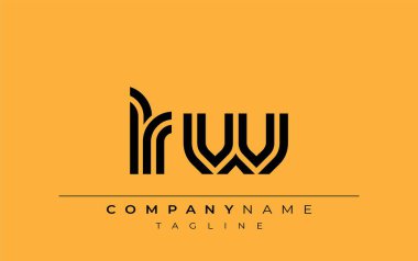 LRW Yaratıcı Eşsiz Modern Harf Logosu Tasarımı. Benzersiz bir harf dizaynına sahip stilize logo, soyut minimalist estetik ve modern cazibe sunar.
