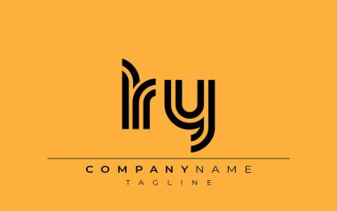 LRY Yaratıcı Eşsiz Modern Harf Logosu Tasarımı. Benzersiz bir harf dizaynına sahip stilize logo, soyut minimalist estetik ve modern cazibe sunar.