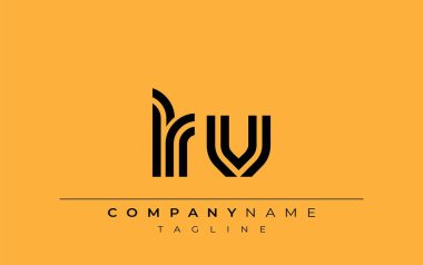 LRV Yaratıcı Eşsiz Modern Harf Logosu Tasarımı. Benzersiz bir harf dizaynına sahip stilize logo, soyut minimalist estetik ve modern cazibe sunar.