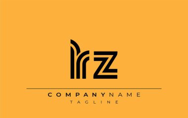 LRZ Yaratıcı Eşsiz Modern Harf Logosu Tasarımı. Benzersiz bir harf dizaynına sahip stilize logo, soyut minimalist estetik ve modern cazibe sunar.