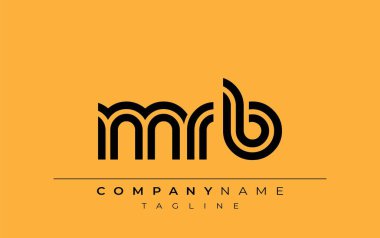 MRB Yaratıcı Eşsiz Modern Harf Logosu Tasarımı. Benzersiz bir harf dizaynına sahip stilize logo, soyut minimalist estetik ve modern cazibe sunar.