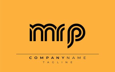 MRP Yaratıcı Eşsiz Modern Harf Logosu Tasarımı. Benzersiz bir harf dizaynına sahip stilize logo, soyut minimalist estetik ve modern cazibe sunar.