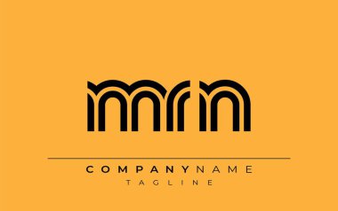MRN Yaratıcı Eşsiz Modern Harf Logosu Tasarımı. Benzersiz bir harf dizaynına sahip stilize logo, soyut minimalist estetik ve modern cazibe sunar.