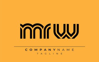 MRW Yaratıcı Eşsiz Modern Harf Logosu Tasarımı. Benzersiz bir harf dizaynına sahip stilize logo, soyut minimalist estetik ve modern cazibe sunar.