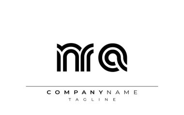 NRA Yaratıcı Eşsiz Modern Harf Logosu Tasarımı. Benzersiz bir harf dizaynına sahip stilize logo, soyut minimalist estetik ve modern cazibe sunar.