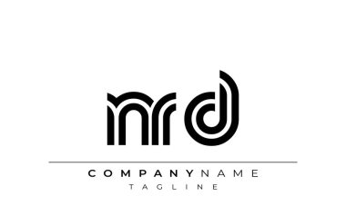 NRD Yaratıcı Eşsiz Modern Harf Logosu Tasarımı. Benzersiz bir harf dizaynına sahip stilize logo, soyut minimalist estetik ve modern cazibe sunar.