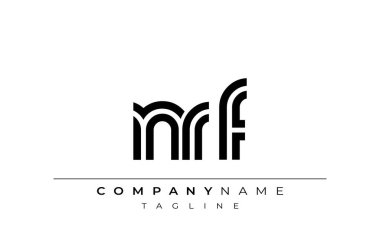NRF Yaratıcı Eşsiz Modern Harf Logosu Tasarımı. Benzersiz bir harf dizaynına sahip stilize logo, soyut minimalist estetik ve modern cazibe sunar.