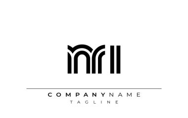 NRI Yaratıcı Eşsiz Modern Harf Logosu Tasarımı. Benzersiz bir harf dizaynına sahip stilize logo, soyut minimalist estetik ve modern cazibe sunar.