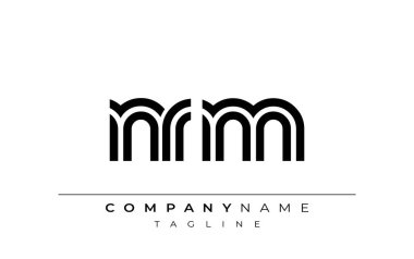 NRM Yaratıcı Eşsiz Modern Harf Logosu Tasarımı. Benzersiz bir harf dizaynına sahip stilize logo, soyut minimalist estetik ve modern cazibe sunar.