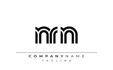 NRN Yaratıcı Eşsiz Modern Harf Logosu Tasarımı. Benzersiz bir harf dizaynına sahip stilize logo, soyut minimalist estetik ve modern cazibe sunar.
