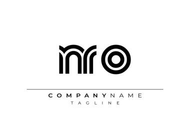 NRO Yaratıcı Eşsiz Modern Harf Logosu Tasarımı. Benzersiz bir harf dizaynına sahip stilize logo, soyut minimalist estetik ve modern cazibe sunar.