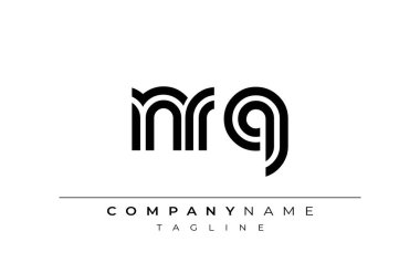 NRQ Yaratıcı Eşsiz Modern Harf Logosu Tasarımı. Benzersiz bir harf dizaynına sahip stilize logo, soyut minimalist estetik ve modern cazibe sunar.