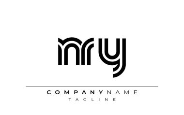 NRY Yaratıcı Eşsiz Modern Harf Logosu Tasarımı. Benzersiz bir harf dizaynına sahip stilize logo, soyut minimalist estetik ve modern cazibe sunar.