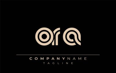 ORA Yaratıcı Eşsiz Modern Harf Logosu Tasarımı. Benzersiz bir harf dizaynına sahip stilize logo, soyut minimalist estetik ve modern cazibe sunar.