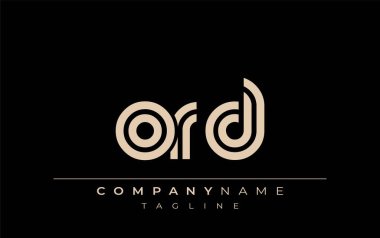ORD Yaratıcı Eşsiz Modern Harf Logosu Tasarımı. Benzersiz bir harf dizaynına sahip stilize logo, soyut minimalist estetik ve modern cazibe sunar.