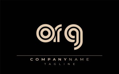 ORG Yaratıcı Eşsiz Modern Harf Logosu Tasarımı. Benzersiz bir harf dizaynına sahip stilize logo, soyut minimalist estetik ve modern cazibe sunar.
