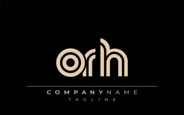 ORH Yaratıcı Eşsiz Modern Harf Logosu Tasarımı. Benzersiz bir harf dizaynına sahip stilize logo, soyut minimalist estetik ve modern cazibe sunar.