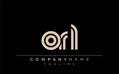 ORL Yaratıcı Eşsiz Modern Harf Logosu Tasarımı. Benzersiz bir harf dizaynına sahip stilize logo, soyut minimalist estetik ve modern cazibe sunar.