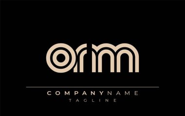 ORM Yaratıcı Eşsiz Modern Harf Logosu Tasarımı. Benzersiz bir harf dizaynına sahip stilize logo, soyut minimalist estetik ve modern cazibe sunar.