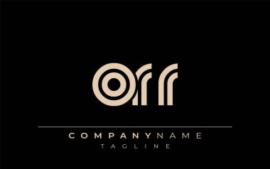 ORR Yaratıcı Eşsiz Modern Harf Logosu Tasarımı. Benzersiz bir harf dizaynına sahip stilize logo, soyut minimalist estetik ve modern cazibe sunar.
