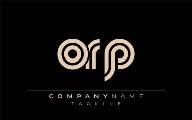 ORP Yaratıcı Eşsiz Modern Harf Logosu Tasarımı. Benzersiz bir harf dizaynına sahip stilize logo, soyut minimalist estetik ve modern cazibe sunar.