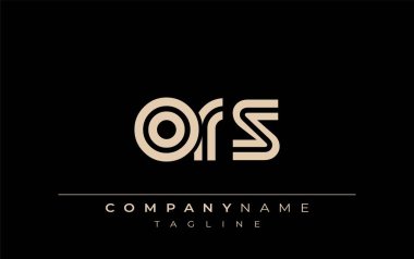 ORS Yaratıcı Eşsiz Modern Harf Logosu Tasarımı. Benzersiz bir harf dizaynına sahip stilize logo, soyut minimalist estetik ve modern cazibe sunar.