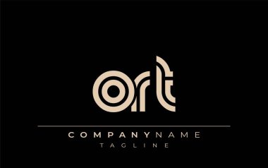 ORT Yaratıcı Eşsiz Modern Harf Logosu Tasarımı. Benzersiz bir harf dizaynına sahip stilize logo, soyut minimalist estetik ve modern cazibe sunar.